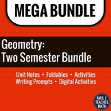 Geometry Curriculum BUNDLE | Notes, Activities, and Foldables