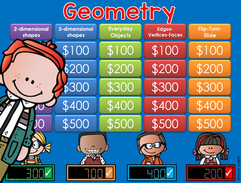 Preview of Geometry Jeopardy Style Game Show - GC Distance Learning