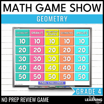 Preview of Geometry Game Show | 4th Grade Math Review Test Prep Activity
