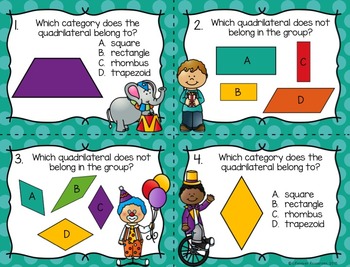 geometry game printable worksheets classifying quadrilaterals