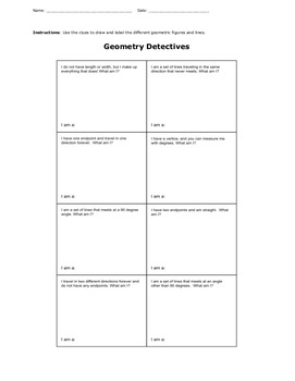Preview of Geometry Games and Activities - Learn Geometric Lines and Figures
