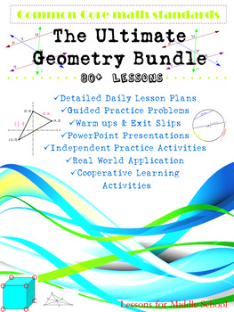 Preview of Geometry-Grade 6-8 Common Core Geometry Standards Bundle - 27+ Weeks of Lessons