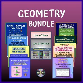 Preview of All my GEOMETRY Growing Activities Bundle