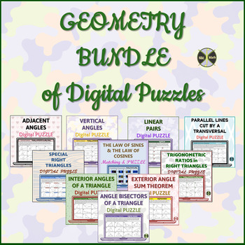Preview of Geometry Growing Bundle of Digital Puzzles
