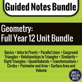 Geometry Guided Notes Bundle - Lessons with Homework