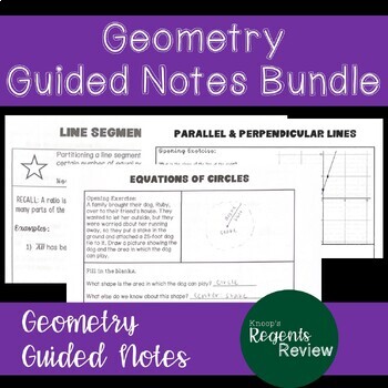 Preview of Geometry Guided Notes: FULL YEAR GROWING BUNDLE!