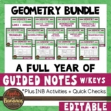 Geometry Guided Notes, Presentation, and INB Bundle