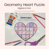 Valentine’s Day Heart Geometry Review Math Puzzle
