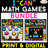 Geometry I CAN Math Games | DIGITAL & PRINT Bundle