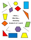 Geometry - I Have.....Who Has.....