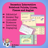 Geometry Interactive Digital Notebook - Points, Lines, Pla