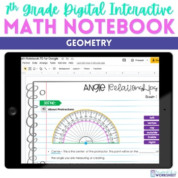 Preview of Geometry Digital Interactive Notebook - 7th Grade