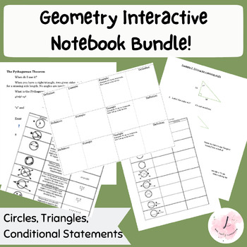 Preview of Geometry Interactive Notebook Bundle - GROWING
