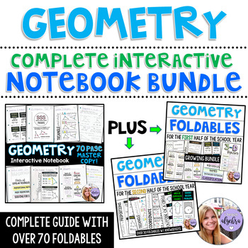 Preview of Geometry - Interactive Notebook Bundle for the Entire School Year