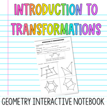 Preview of Intro to Transformations Interactive Notebook - FREE