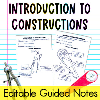 Preview of Geometry Interactive Notebook:  Introduction to Constructions
