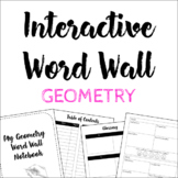 Geometry Interactive Word Wall with Notebook (120+ words!)