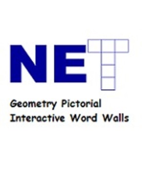 Preview of Geometry Interactive Word Wall with Pictorial Word Wall Words