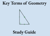 Geometry- Introductory Vocabulary Terms