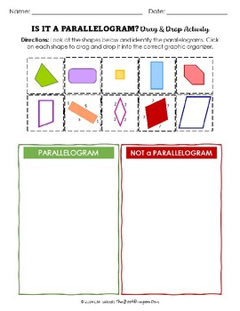 Preview of Geometry: Is it a Parallelogram? - Drag & Drop Sorting Activity (Online Tool)