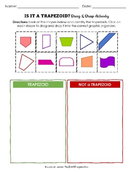 Preview of Geometry: Is it a Trapezoid? - Drag & Drop Sorting Activity (Online Tool)