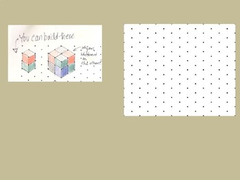 Preview of Geometry: Isometric dot paper, 3-D figure, Orthographic Projection