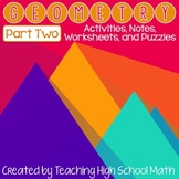 Geometry Items Bundle - Part Two (Right Triangles, Circles