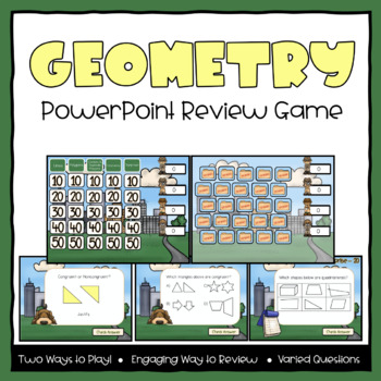 Preview of Geometry Jeopardy Math Review Game