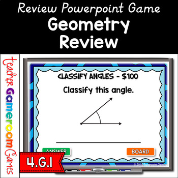 Preview of Geometry Review Game | Geometry Activities | Digital Resources | 4.G.1, 4.G.3