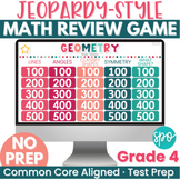 Geometry Jeopardy-Style Math Review Game- 4th Grade Math T