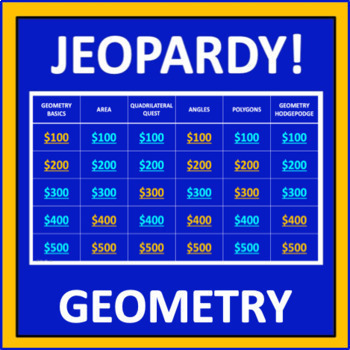 Preview of Geometry Jeopardy - an interactive math game