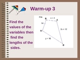 Geometry Kite and Parallelogram/warm-up Presentation