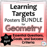 Geometry Learning Targets Bundle - CCSS Aligned - Student-