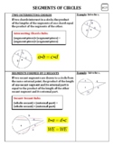 Geometry Lengths of Segments of Circles Study Guide