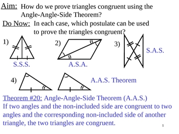 Geometry Lesson 23: AAS Theorem by Justin OBrien | TpT