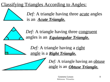 Geometry Lesson 3: Triangles and Polygons by Justin OBrien | TpT