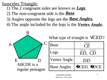 Geometry Lesson 3: Triangles and Polygons by Justin OBrien | TpT