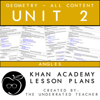 Preview of Geometry (ALL Content) Math Lesson Plans + Angles