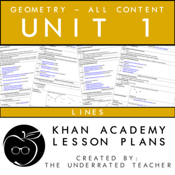 Preview of Geometry (ALL Content) Math Lesson Plans + Lines