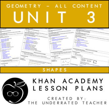 Preview of Geometry (ALL Content) Math Lesson Plans + Shapes