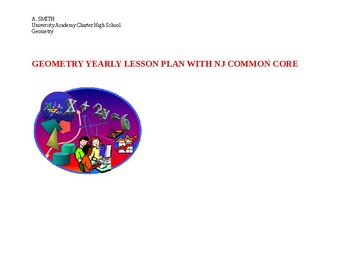 Preview of Editable Geometry Lesson Plans for 10th Grade (1 YEAR)