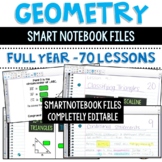 Geometry Lessons - Entire Year - On Smart Notebook - Compl