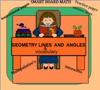 Preview of Geometry - Lines and Angles- Vocabulary 3; for Smart boards.