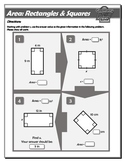 Geometry Link: Area of Rectangles and Squares Worksheet