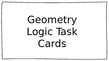 Preview of Geometry Logic Puzzle Task Cards - 10 Task Cards (EDITABLE)