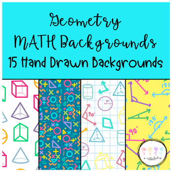 Preview of Geometry Math Backgrounds and Digital Papers for Google Slides and Powerpoint