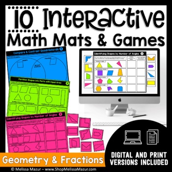 Preview of Geometry Math Centers - Math Games