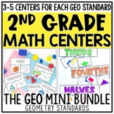 Geometry Math Centers for 2nd Grade | Bundle