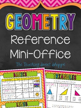 Preview of Geometry Math Mini Office for 4th Grade!