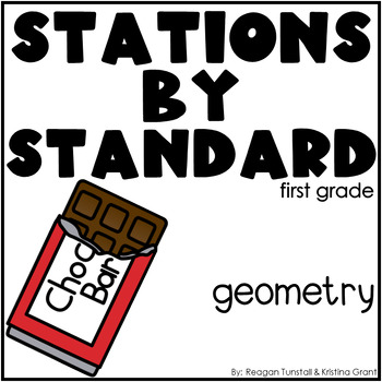 Preview of Geometry Math Stations First Grade